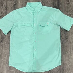 Huk Men's Light Green Button Down Shirt